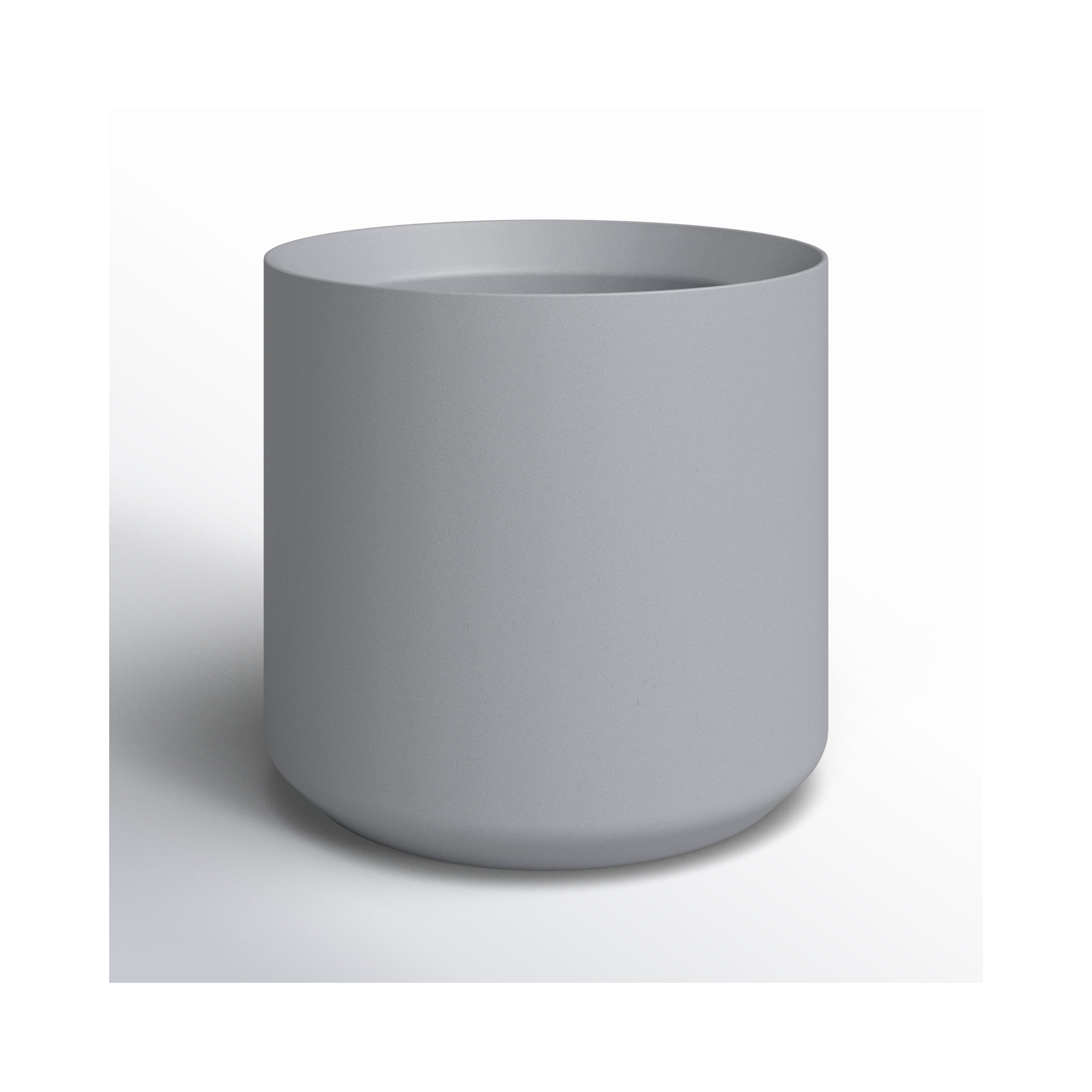 Parsons Handmade Ceramic Pot Planter, Gray, 10" H x 10.75" W x 10.75" D