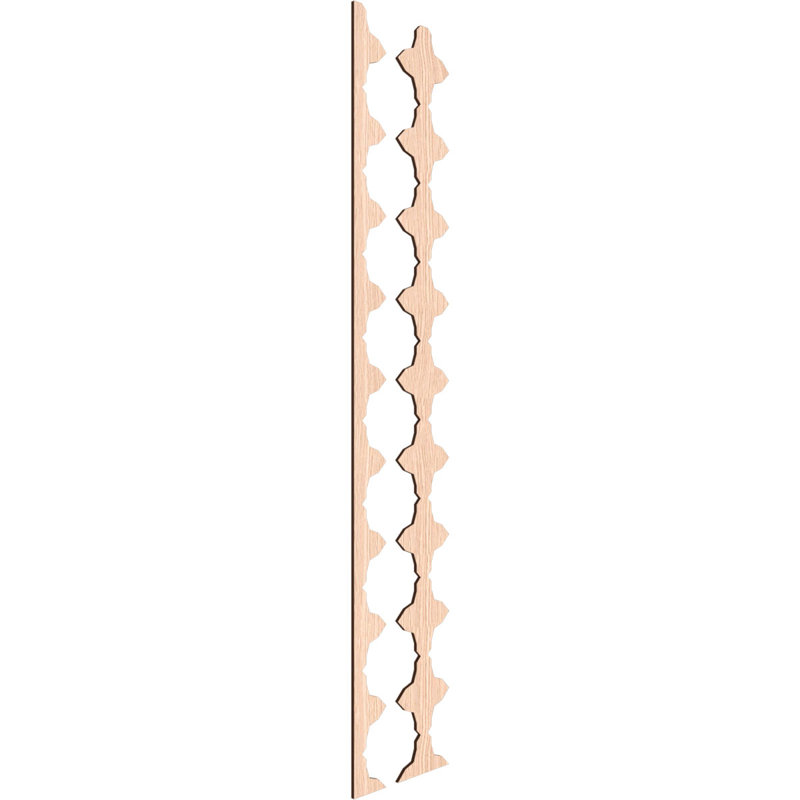 Ensemble de panneau mural à lattes en bois Pandora, H 47 po x l 4,62 po x P 0,25 po, Chêne rouge