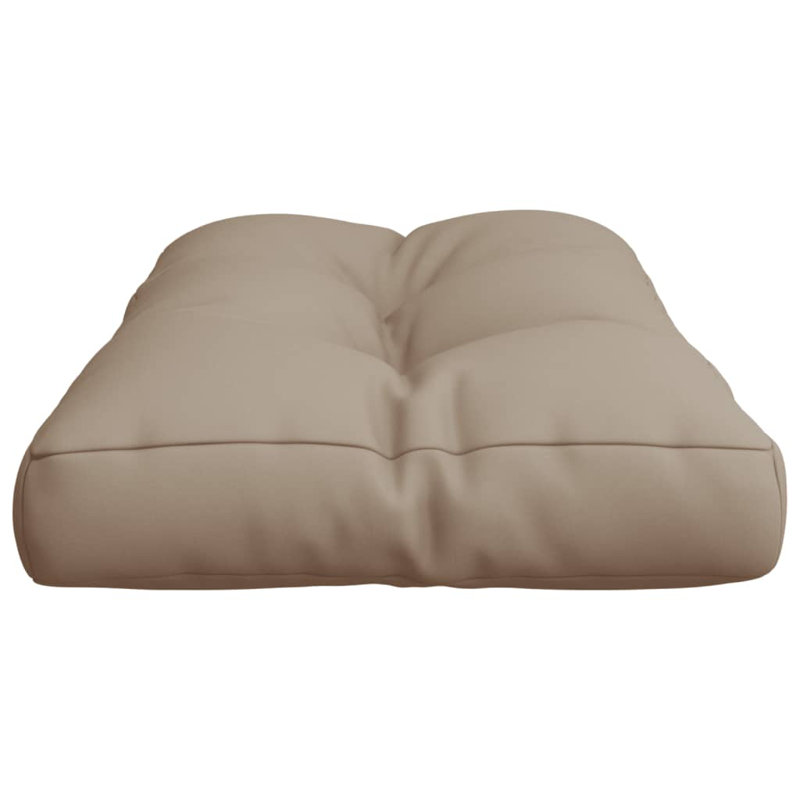 vidaXL Pallet Cushion Taupe Polyester Medium Outdoor Cushion, Taupe, 27.6" H x 15.7" W x 4.7" D