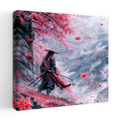 Dashiell Contemporary Art Abstract Contemporary Cherry Flower Landscape Wall Art 1 Piece Wrapped Canvas Wall Art