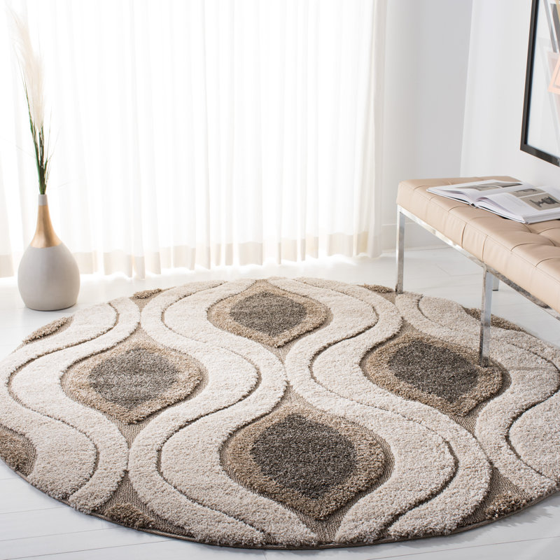 Bryer Shag Performance Geometric Rug, Round 5'