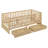Space-saving Twin Size Solid Wood Daybed With Safety Fence Guardrails - Versatile For Bedroom Playroom