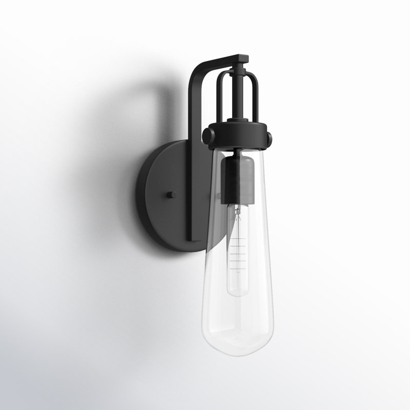 Edern Steel Armed Sconce, Aged Bronze