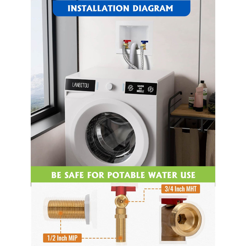 Boîte de sortie pour machine à laver 1/2 "MIP Sweat connect