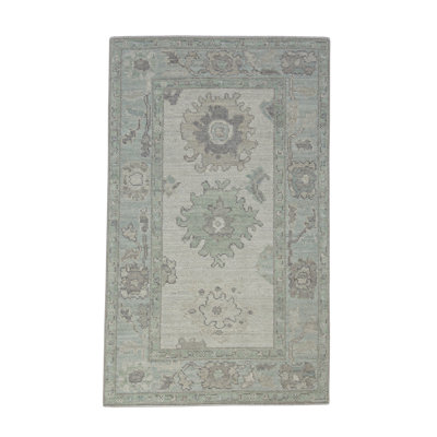 Tapis turc Oushak fait à la main 3 pi x 5 pi