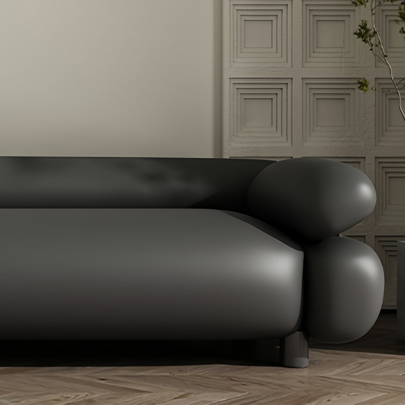 Banc rembourré polyvalent en cuir, Noir, H 19,68 po x l 59,05 po x P 19,68 po