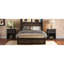 Lit double escamotable pleine grandeur avec station de charge, lit plateforme pliable avec grand tiroir de rangement pour chambre d'amis, petite chambre, gris rustique