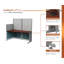 Poste de travail 2 personnes Regency Instant Office 63H x 129W-133697355