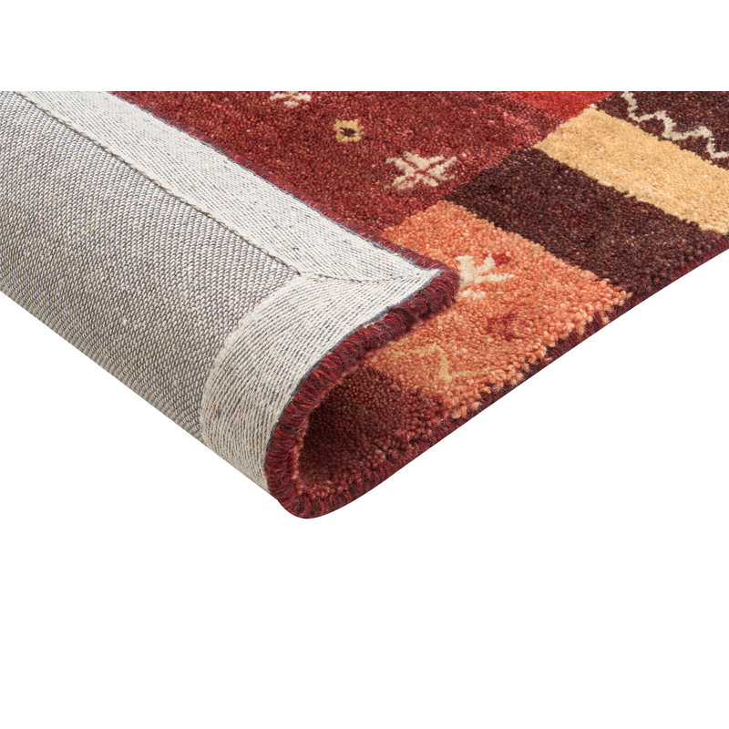 Huchinson Geometric Wool Hand Woven Area Rug, Rectangle 140 x 200cm