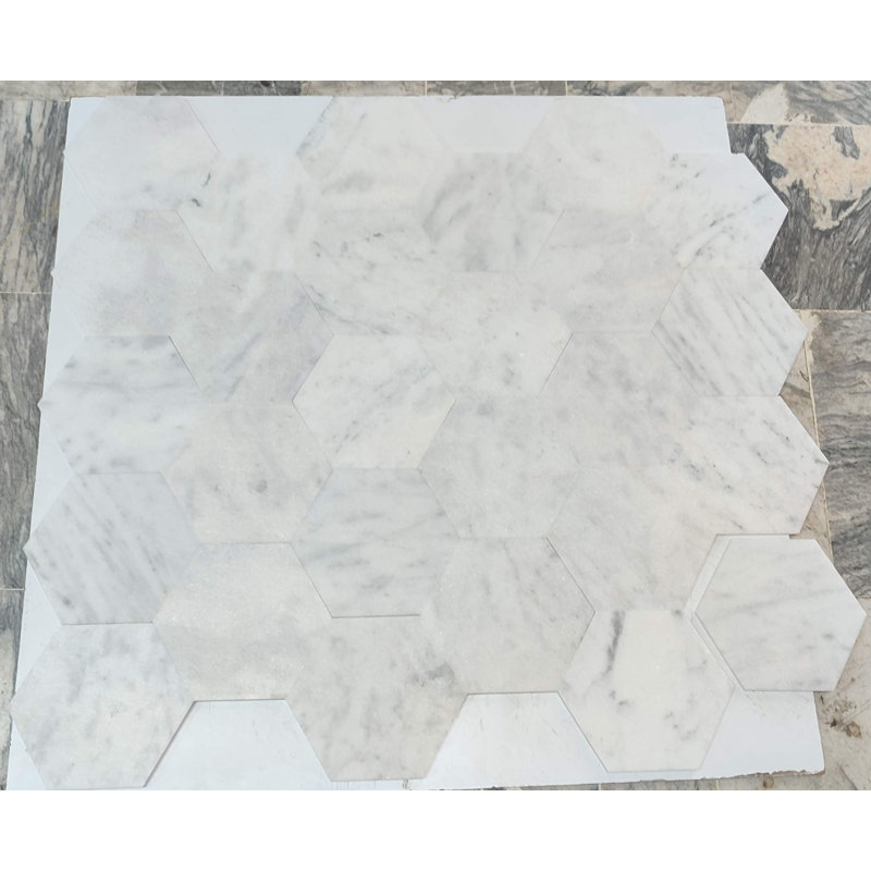 8" HONEYCOMB HONED, Bianco Venantino