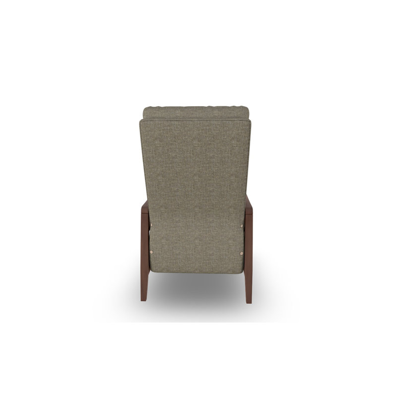Modern High Leg Recliner, Dark Walnut, Twig