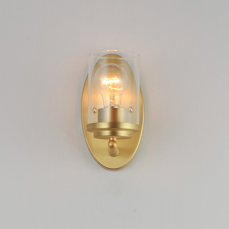 Dimmable Bath Sconce, Satin Brass