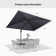 Gertha 9' x 12' Rectangular Double Top Cantilever Tilting Umbrella with Base and 360° Rotation