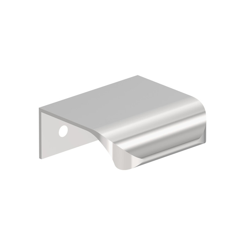 Poignée d'armoire en chrome poli de 1 3/4 po (44 mm) Streamline Tab - paquet de 10, 1 3/4", Chrome poli, 10