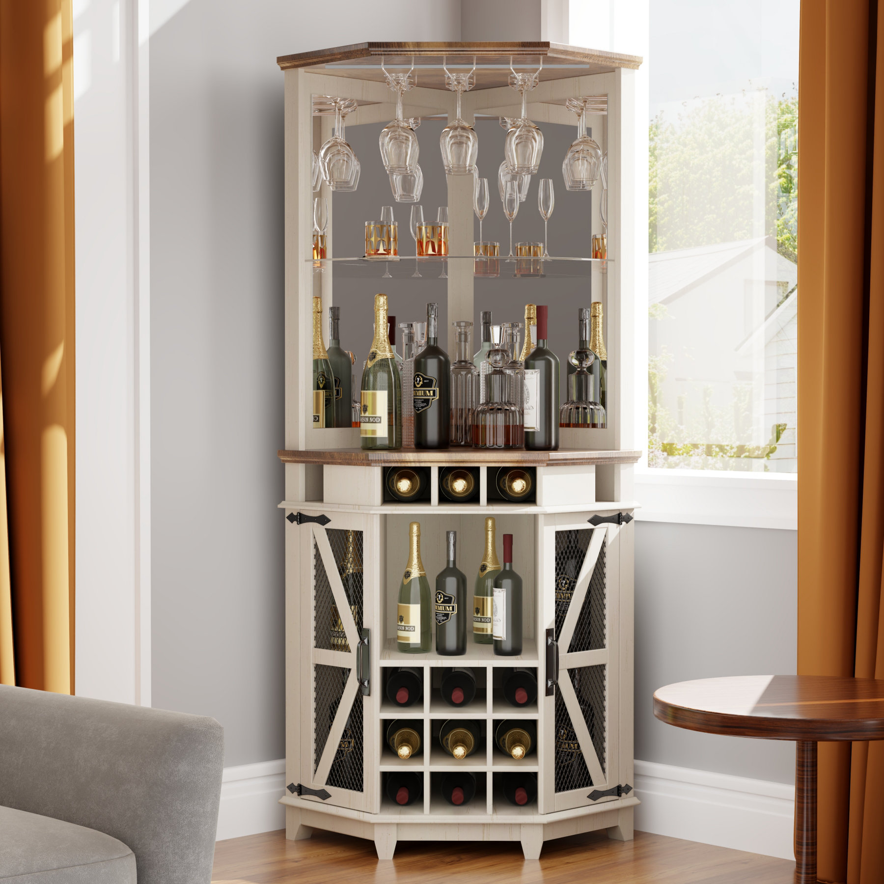 Bar Wine Storage Racks Diy Shelf Diy Wine Storage Cabinet Wine Bar Cabinet  White Retro, image size:1800x1800