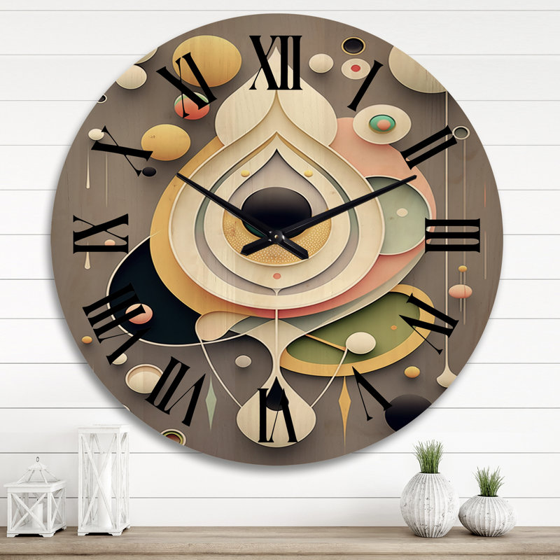Horloge murale géométrique rétro, Très grand