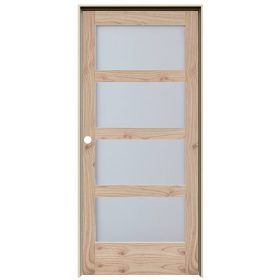 Porte intérieure pré-suspendue en cèdre blanc MODA 4-Lite