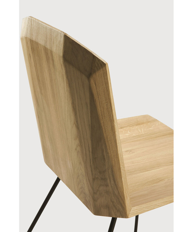 Facette Solid Wood Writing Desk, Natural Oak