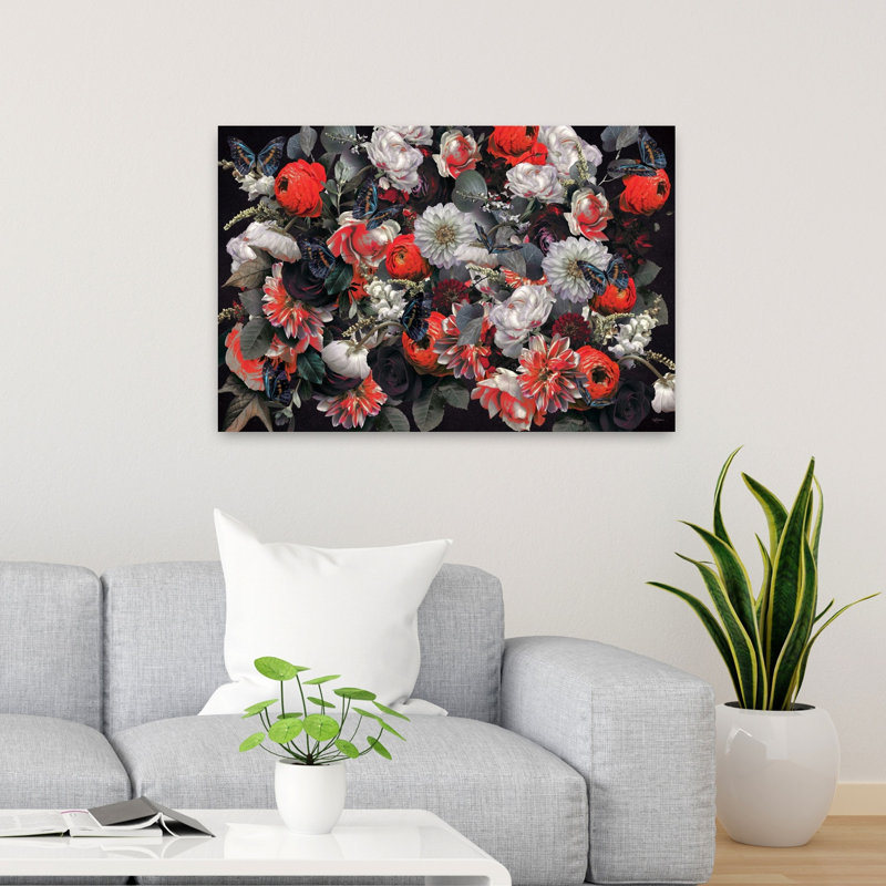 Art contemporain, paisible, paisible et paisible papillon, H 24 po x l 36 po