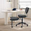 Chaise de bureau réglable à pieds croisés avec roulettes - Chaise de méditation et d'appoint avec support lombaire