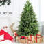Arbre de Noël de 6 pi avec 1032 pointes Pe +, branches articulées pour un assemblage rapide, support en métal robuste, arrangement rapide de la branche de centre de table, décoration classique
