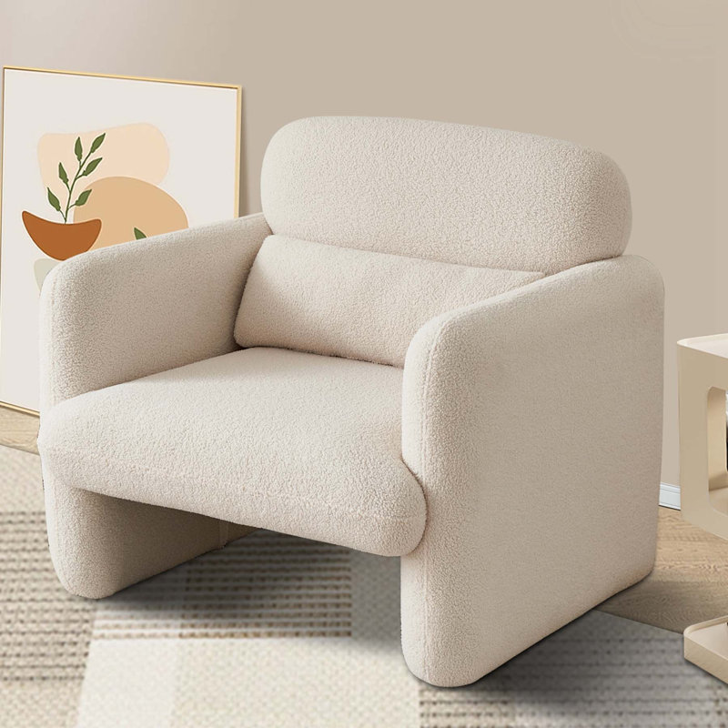 Fauteuil large 33,86 po Vicky, Sherpa beige