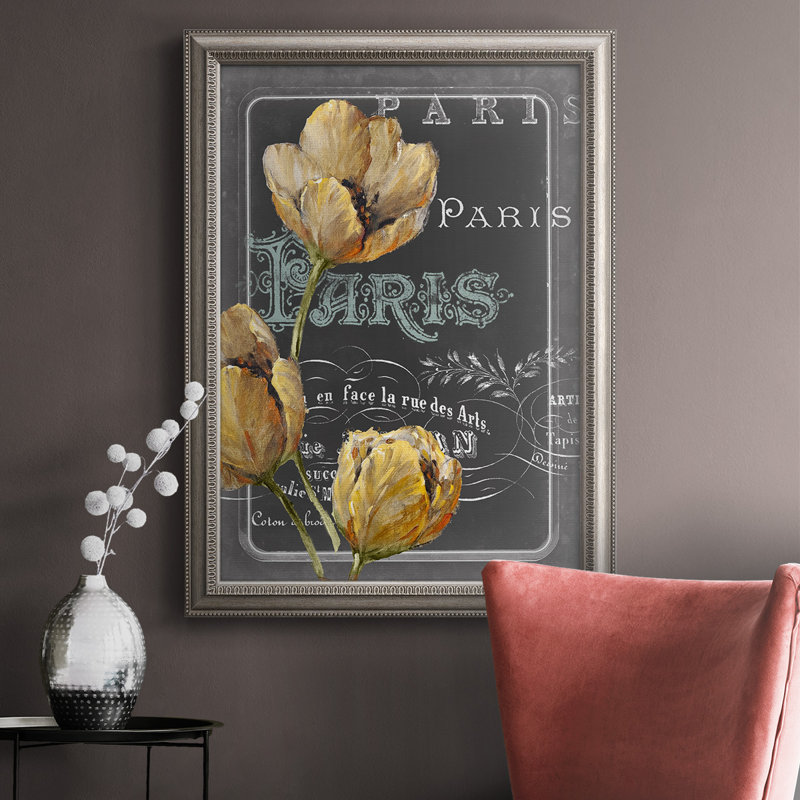 «Chalkboard Paris II», reproduction sur toile encadrée, H 20 po x l 16 po x P 2,5 po