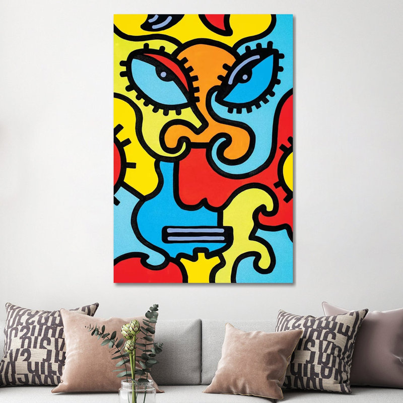 Shanghai Mask by Billy The Artist - Print on Canvas, Wrapped Canvas, 152.5 cm H x 101.5 cm W x 3.175 cm D