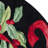Encratis Hand Hooked Wool Pile Floral Rug in Black-14817371