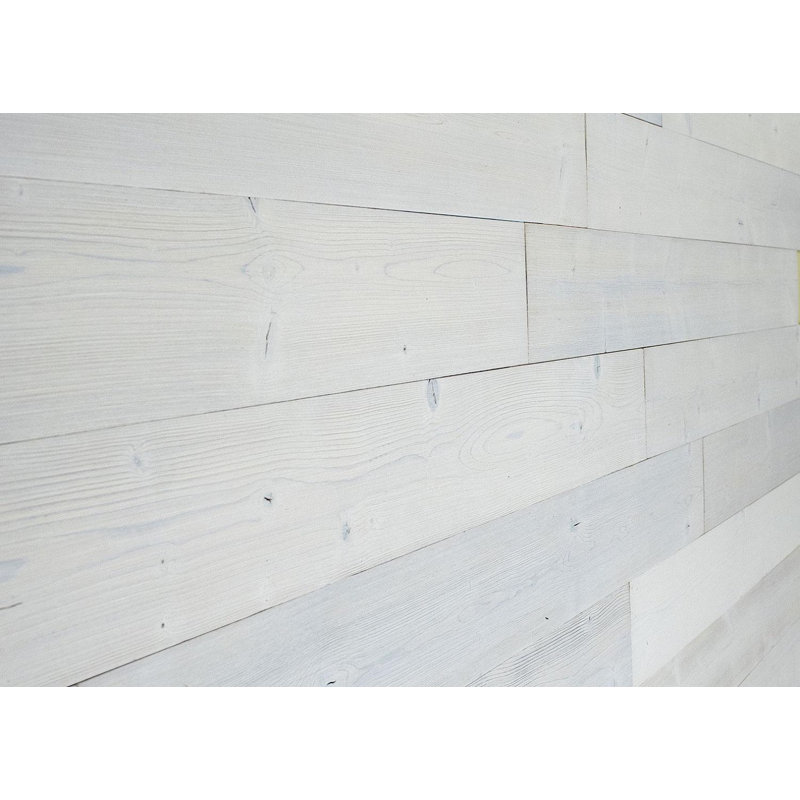 Planche de pin rustique auto-adhésive 5-1 / 8 "x 46-1 / 2" x 3/16 ", Blanc pur