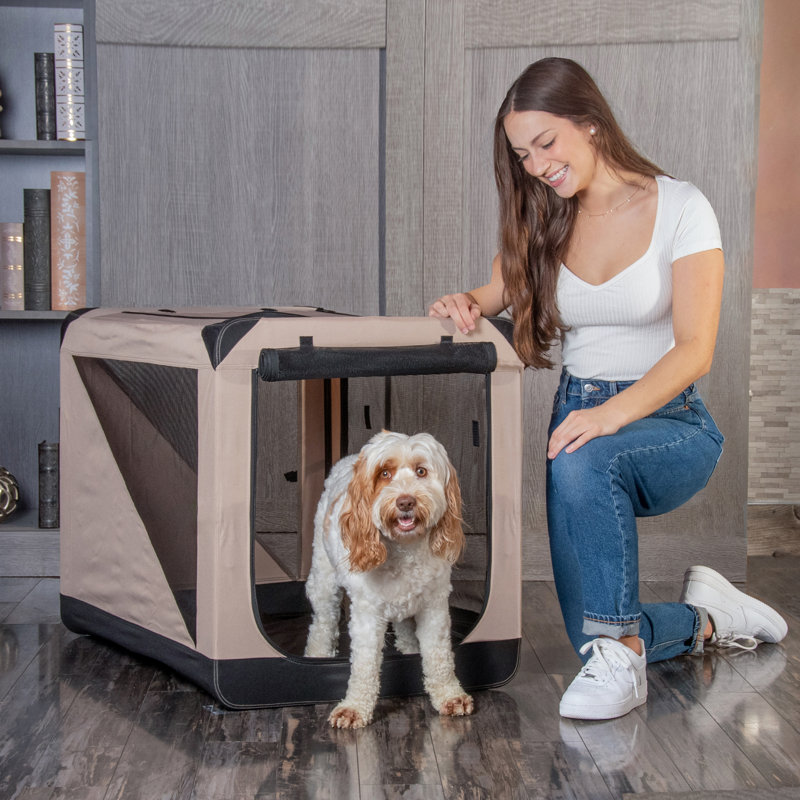 Caisse en nylon à parois souples, Sable, H 24 po x l 22 po x P 29,50 po
