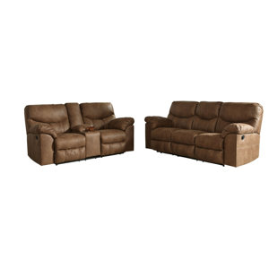 Ashley Furniture Boxberg 2 - Piece Faux Leather Reclining Living Room ...