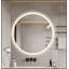 Miroir rond de salle de bain à DEL avec éclairage réglable, antibuée et fonction de gradation pour les salles de bain et les chambres modernes