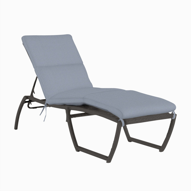 Skye Woven Chaise - Slate Gray, Welt, Arbor Chambray Dove Sunbrella®, Slate Gray