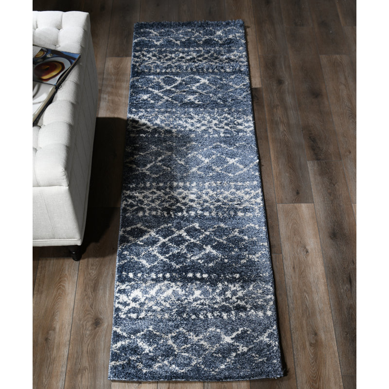 Tapis bleu Mangrum, Tapis de couloir 2 pi 4 po x 8 pi