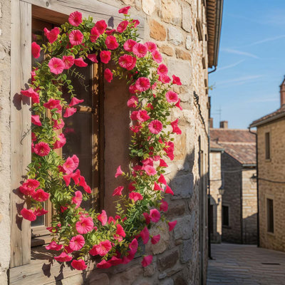 2 pièces 5,7 pi Guirlande de vigne gloire artificielle matinale pour la maison, le jardin, la décoration de mariage et la toile de fond photo