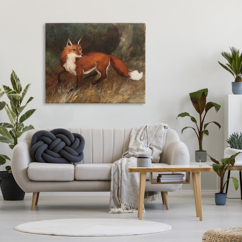 "Wild Fox In Forest" par Julia Purinton sur toile, H 36 po x l 48 po