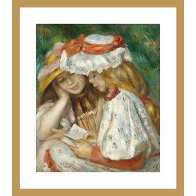 Deux filles lisant par Pierre-Auguste Renoir, impression giclée sur cadre