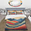 Ensemble de housse de couette Minimalist Multicolor Sunrise Landscape - Meadow-101244203