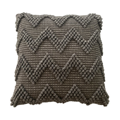 Square Cotton Chevron Pillow Cover & Insert
