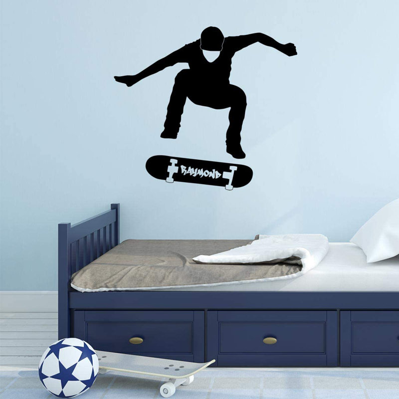 Text & Numbers Wall Decal, 23" H x 25" W, Black
