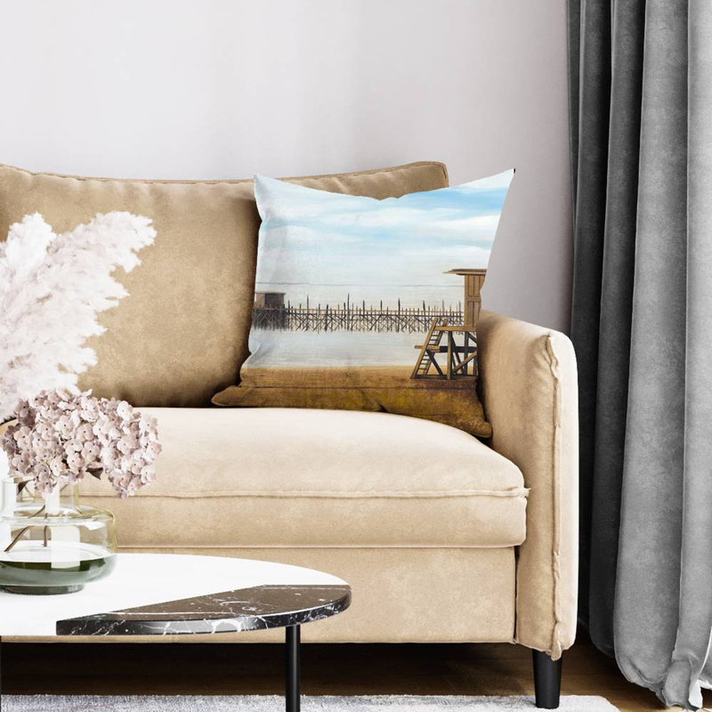 Lifeguard Tower Throw - Brown Poly Twill Beach Decor
