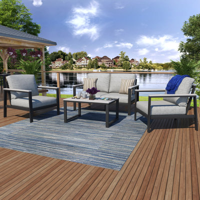 Townsend 5 Piece Sofa Seating Group with Sunbrella Cushions by Birch Lane