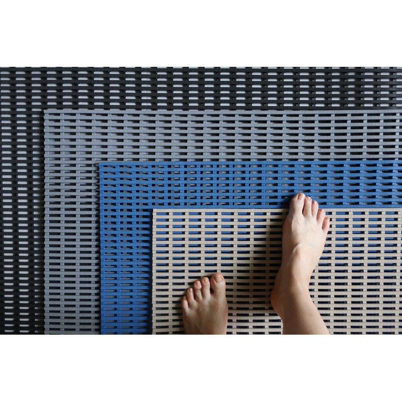 Tapis de piscine, vestiaire, douche, patio ou maison et bureau, Simple - L 120 po x l 48 po, Noir