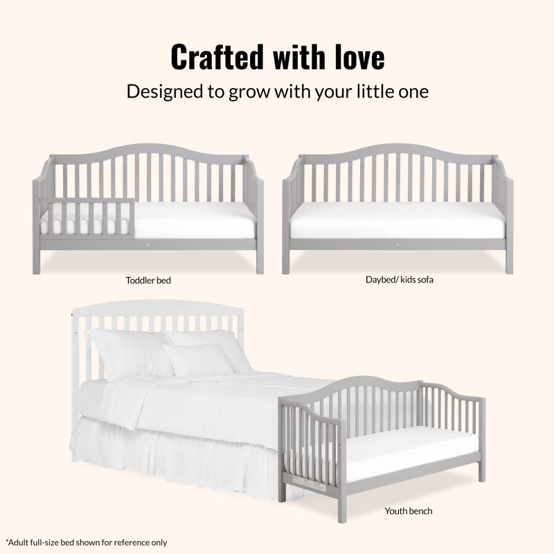 Lit standard en bois massif pour tout-petit par Dream On Me, Gris