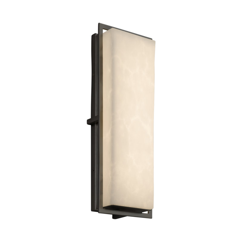 Plafonnier encastré d'extérieur Brey, Noir mat, H18 po x l 6,5 po x P 3,5 po