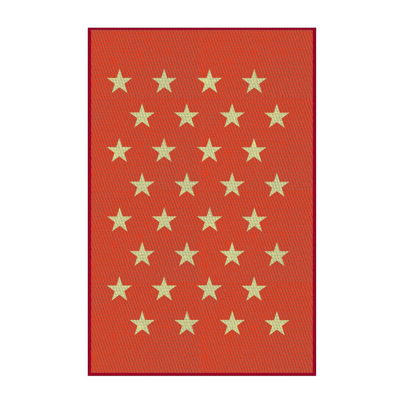 Rouge Tapis décoratif Schechter, Rectangle 2 pi x 5 pi