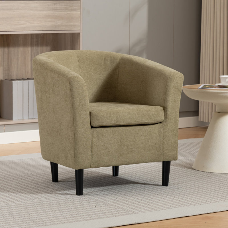 Upholstered Armchair, Green