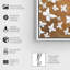 Animaux, papillons dorés dans le vent, insectes - peinture sur toile-50590043-50590045