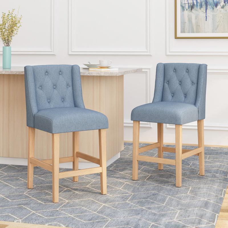 Gertz Eline Stool, Light Blue, Counter Stool (27" Seat Height)